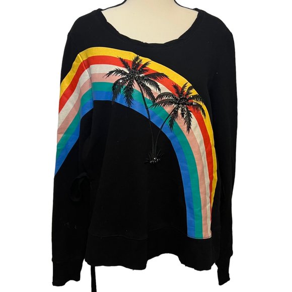 Pam & Gela Rainbow Sweater, Open Sides w/Ties, Size: Small - Picture 2 of 5